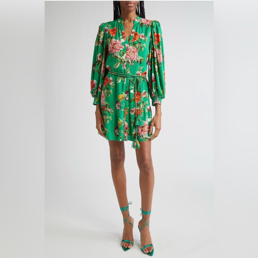 Alice + Olivia Antonette Floral Belted Minidress, Size 6, $440